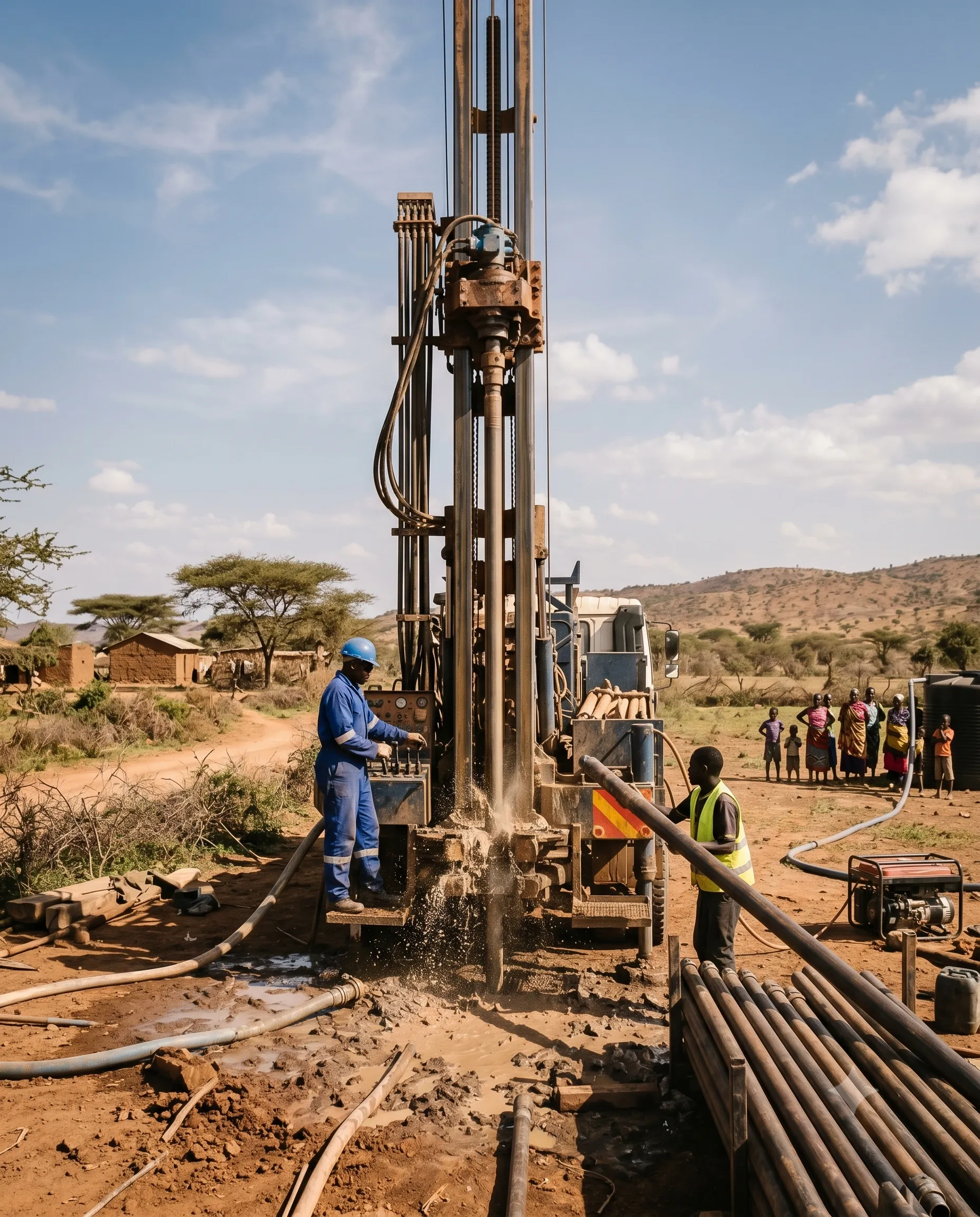 Engineering team on a drilling site